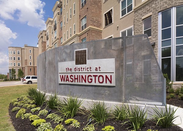 signage at District at Washington Apartments