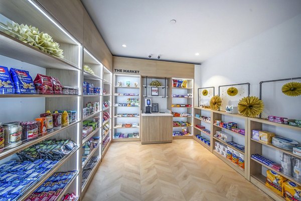 Clubhouse convenience store at The Ellsworth Apartments featuring everyday essentials in a modern setting