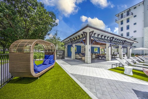 Inviting grill area on spacious patio at The Ellsworth Apartments, perfect for outdoor cooking and socializing