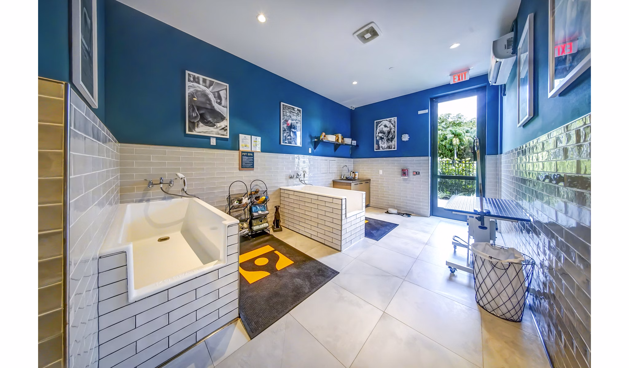 Dog wash station at The Ellsworth Apartments: Convenient amenity for pet owners in luxury community