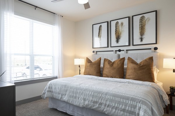 Luxury bedroom with modern decor at Broadstone Bryson Apartments