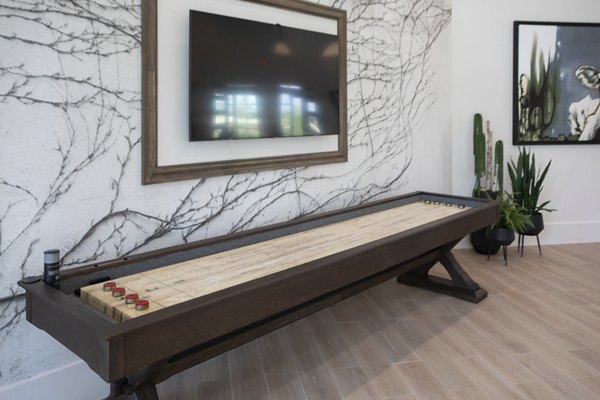 Contemporary clubhouse with modern furnishings at Broadstone Bryson Apartments