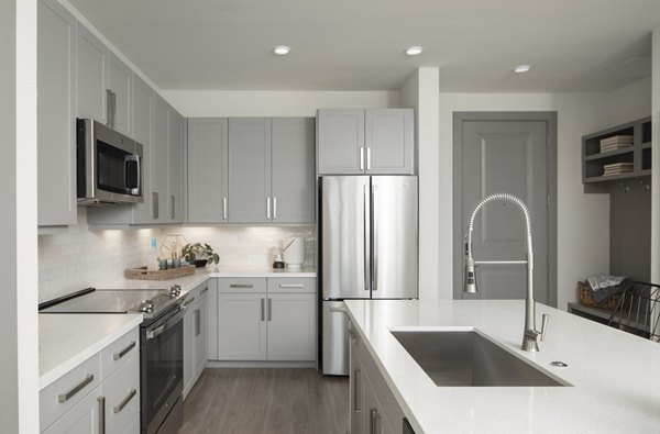 Spacious kitchen with modern appliances at Broadstone Bryson Apartments