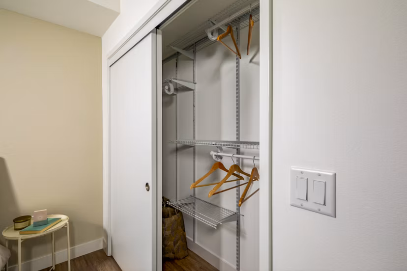 Modern bedroom featuring contemporary design at Aston at Gateway Apartments