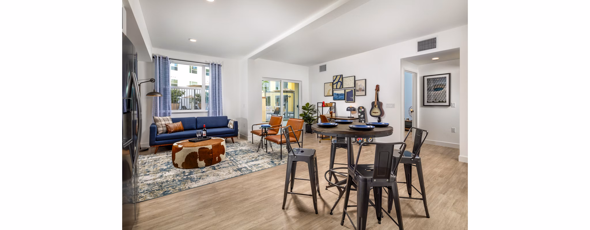 Dining room featuring elegant furnishings at Aston at Gateway Apartments
