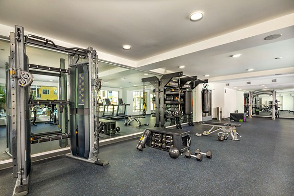 Modern fitness center with state-of-the-art equipment at Aston at Gateway Apartments