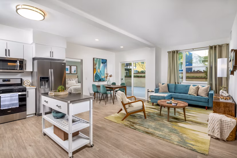Modern living room with stylish decor at Aston at Gateway Apartments