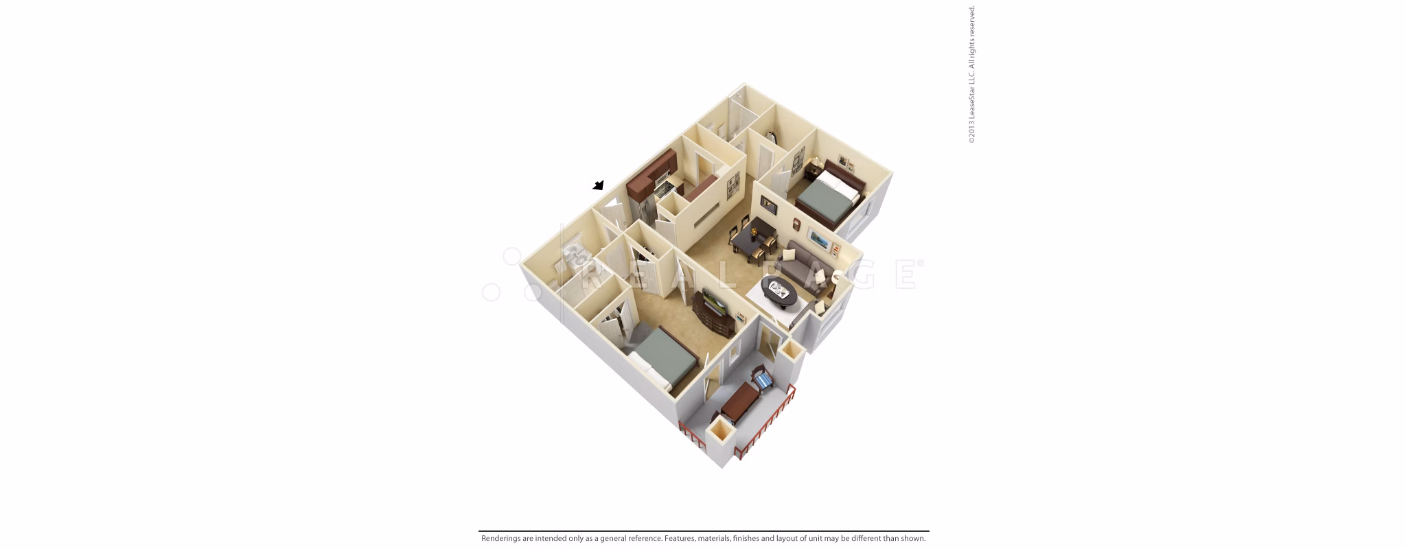 B1 floor plan at Wild Oak Apartments