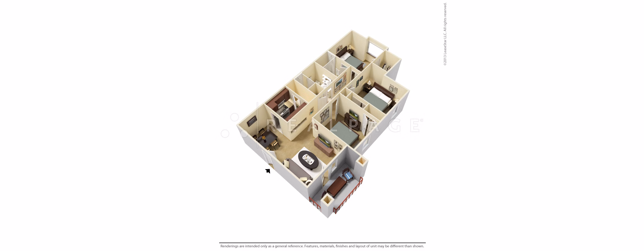 C1 floor plan at Wild Oak Apartments