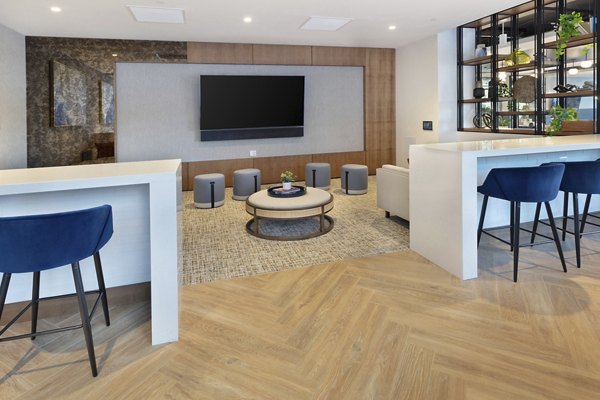 State-of-the-art theater at The Blake Apartments featuring luxury seating and advanced acoustics for an enhanced viewing experience