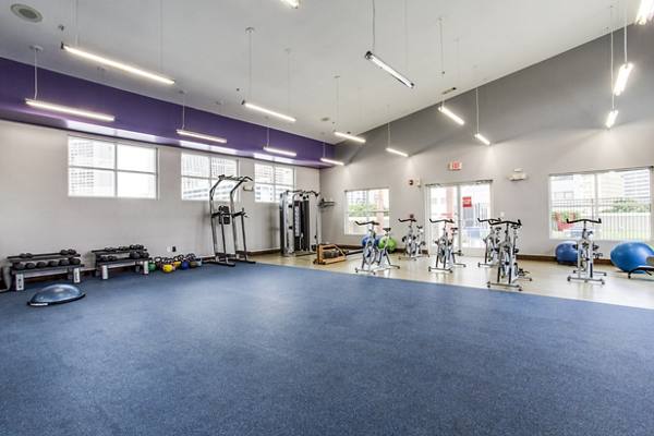 fitness center at SkylineATL Apartments