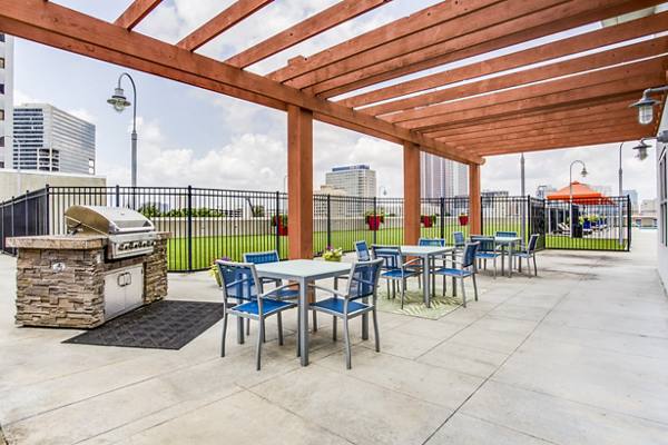 grill area at SkylineATL Apartments