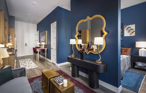 living room at Novel RiNo Apartments