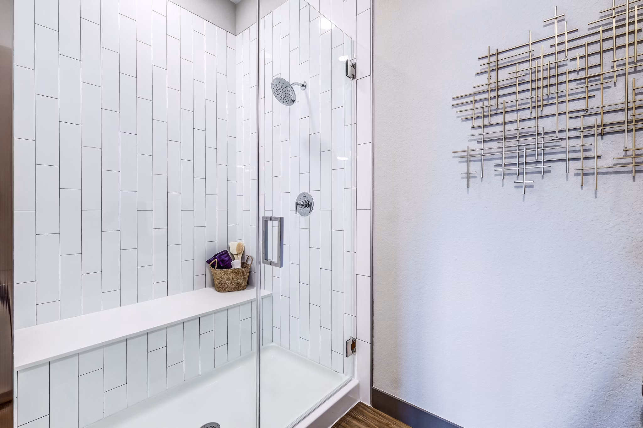 Bathroom featuring modern fixtures and sleek design at Novus Apartments in Greystar community