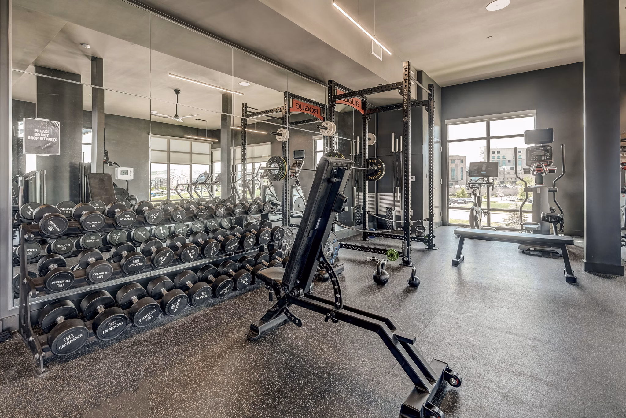 fitness center at Novus Apartments