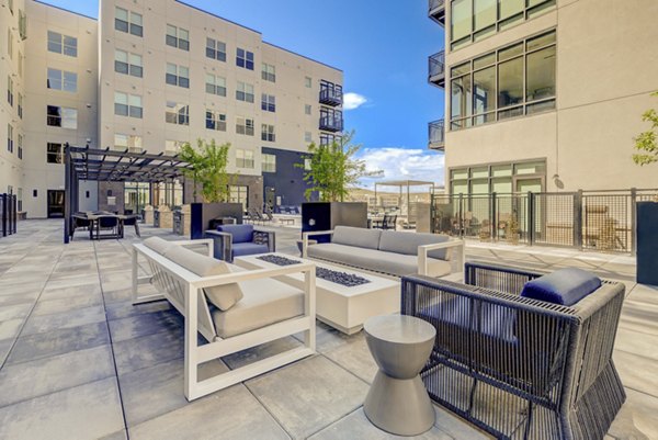 fire pit at Novus Apartments