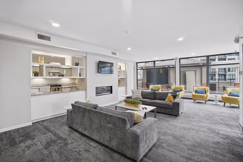 clubhouse at The Flats at East Bank Apartments