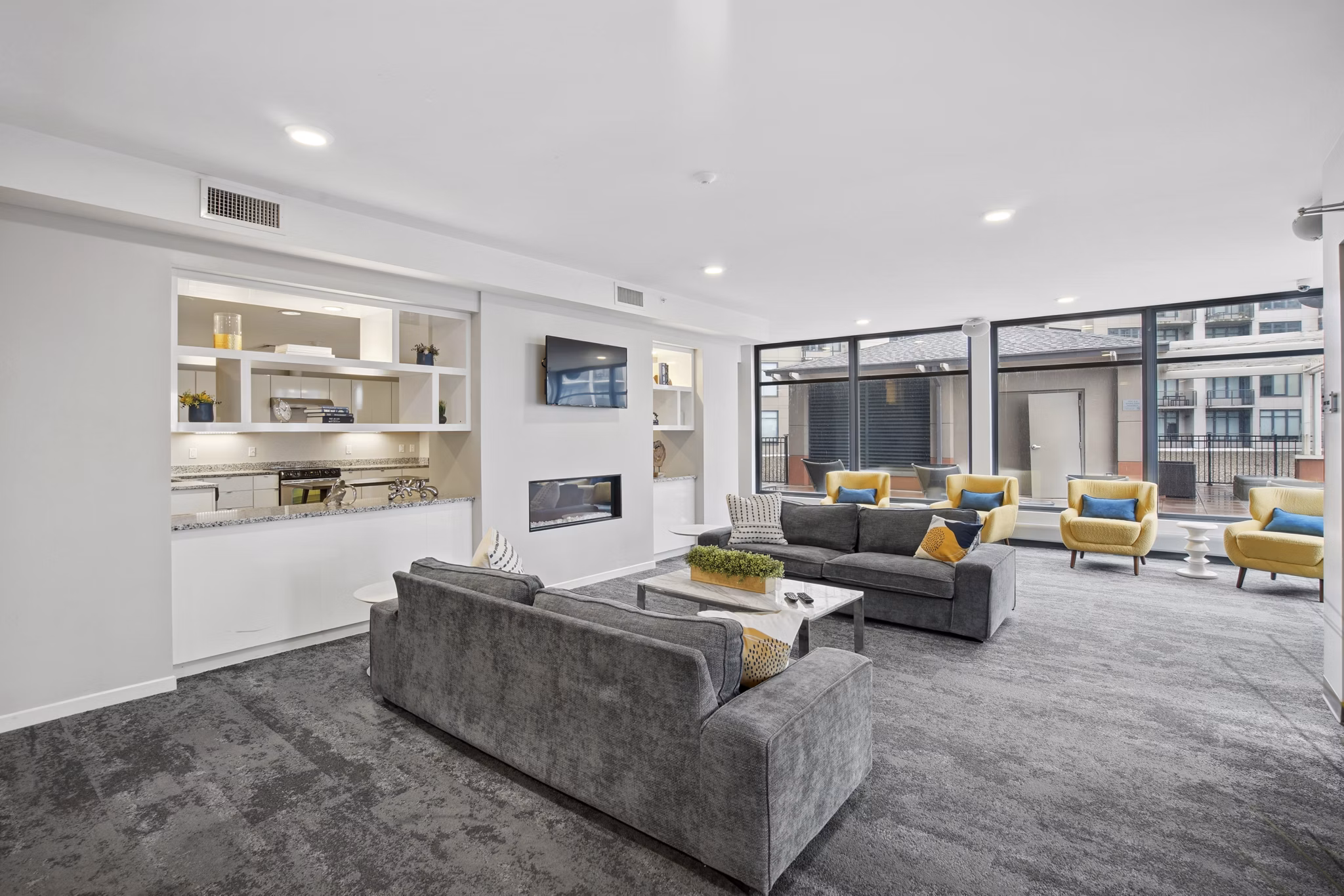 clubhouse at The Flats at East Bank Apartments