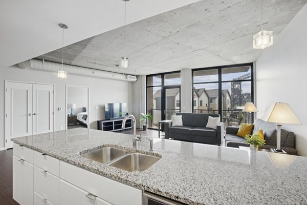 kitchen at The Flats at East Bank Apartments