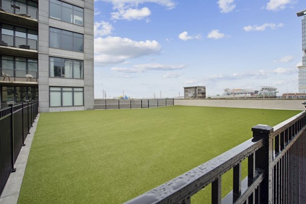 dog park at The Flats at East Bank Apartments