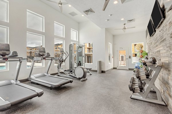 fitness center at Millpond Apartments