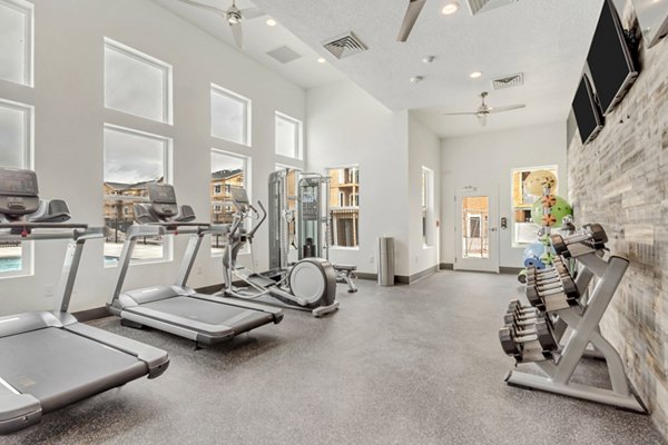 State-of-the-art fitness center with modern equipment at Millpond Apartments designed for a healthy lifestyle