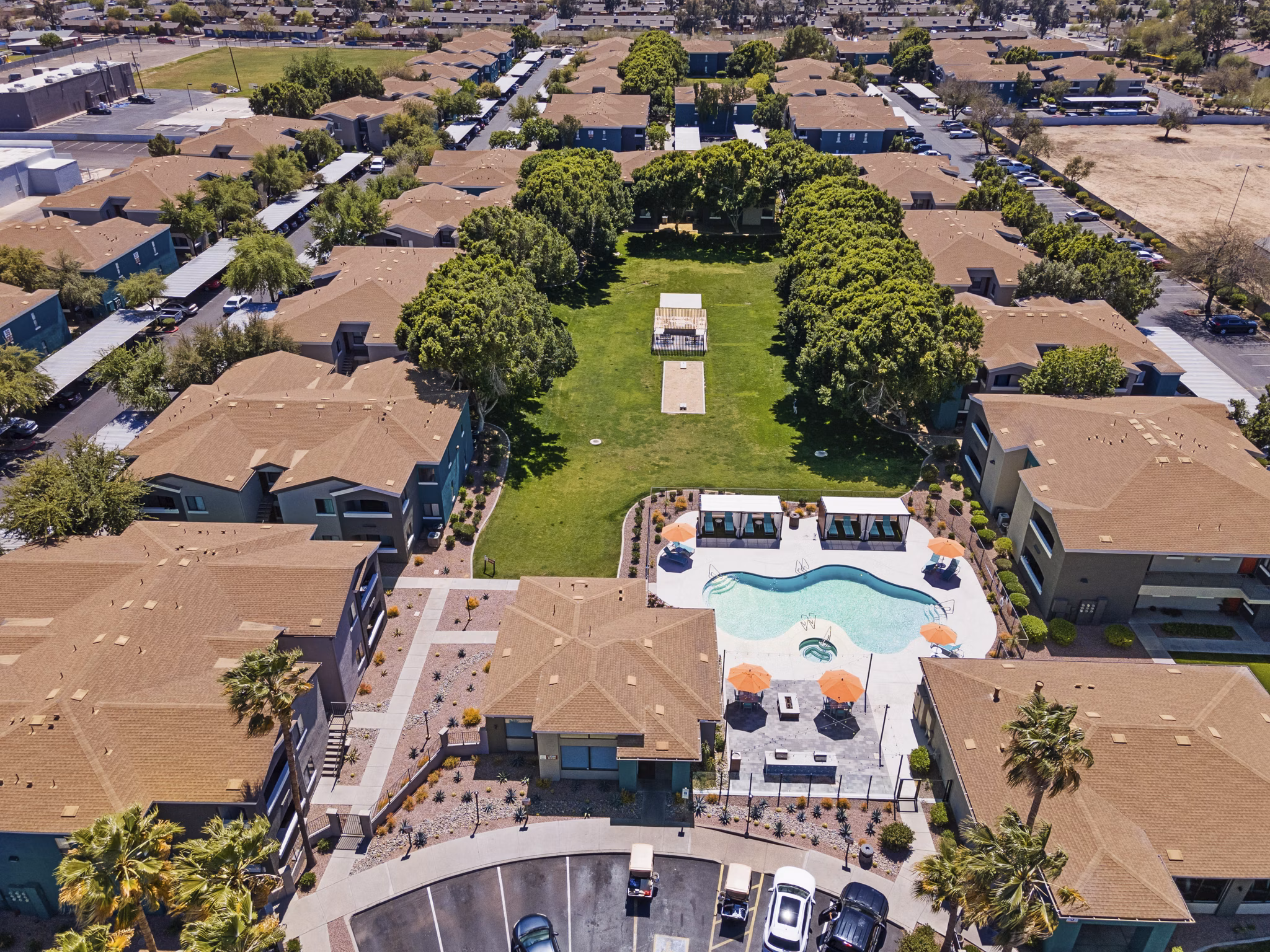 Rooftop views at Morada Rise Apartments, luxury living with scenic vistas
