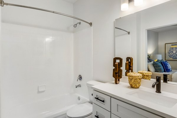 Modern bathroom with sleek fixtures at The Reserve at Wescott Apartments