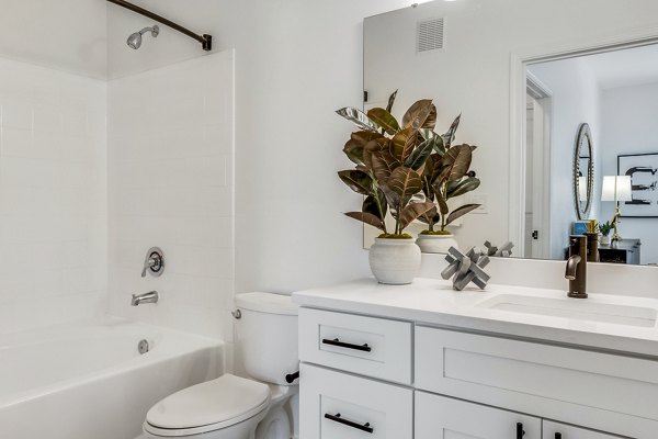 Luxurious bathroom with sleek fixtures at The Reserve at Wescott Apartments