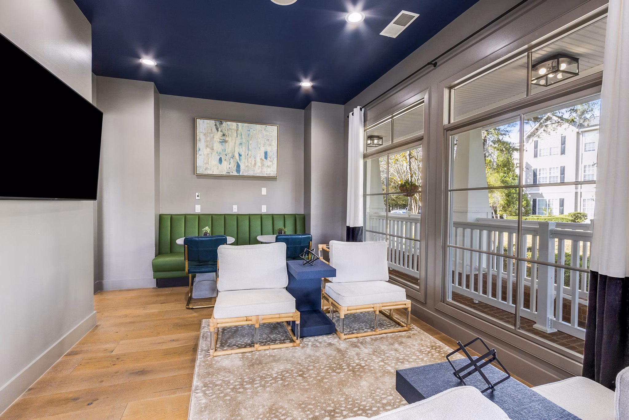 Clubhouse featuring elegant decor and comfortable seating at The Reserve at Wescott Luxury Apartments