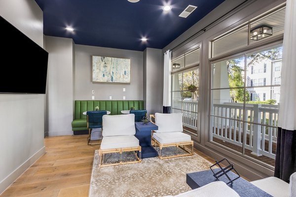 Clubhouse featuring elegant decor and comfortable seating at The Reserve at Wescott Luxury Apartments