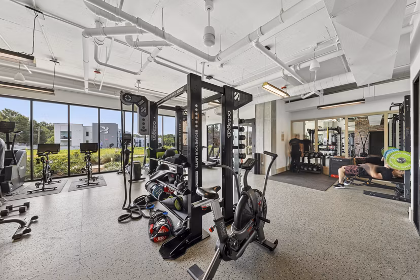fitness center at The Boulevard at Grant Parka Apartments