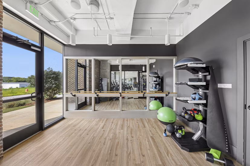 fitness center at The Boulevard at Grant Parka Apartments