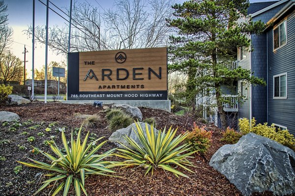 The Arden Apartments: Stylish signage at luxury apartments in desirable location