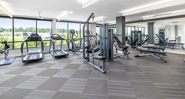 fitness center at Avidor Omaha Apartments