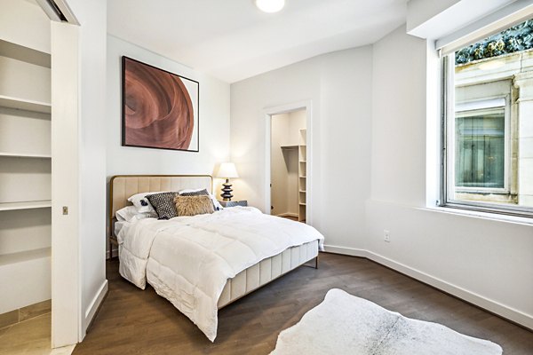 bedroom at The Treasury Apartments