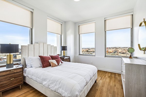 bedroom at The Treasury Apartments