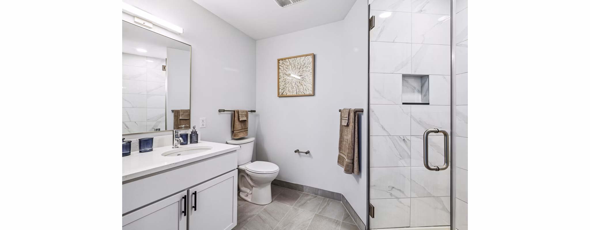 bathroom at The Treasury Apartments