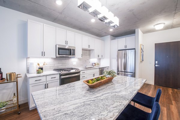 kitchen at Avidor Evanston Apartments