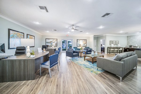 clubhouse/leasing office at Bay Cove Apartments