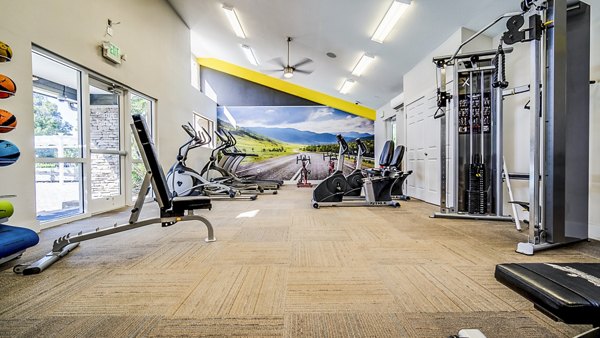 fitness center at The Fountains at Forestwood Apartments