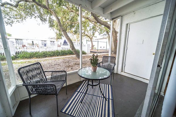 patio at Bay Cove Apartments