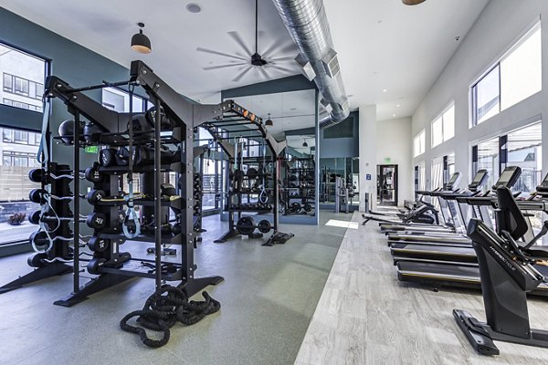 State-of-the-art fitness center with modern equipment at Novel Daybreak Apartments available for resident use