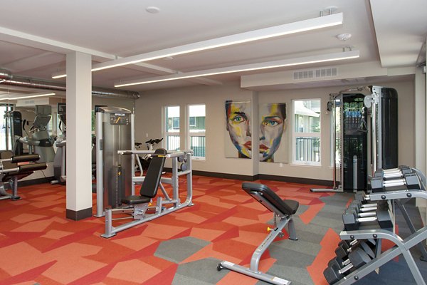 fitness center at Five55 Apartments