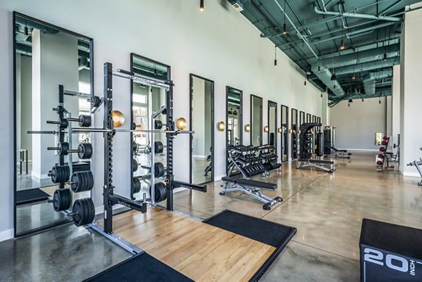 State-of-the-art fitness center with modern equipment at Otis Apartments