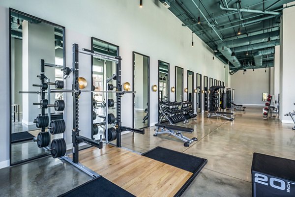 fitness center at Otis Apartments