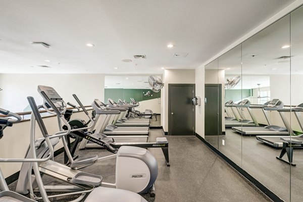 State-of-the-art fitness center featuring modern equipment at Heights at Interlocken Apartments