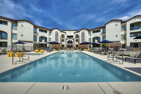 pool at The Riley Apartments