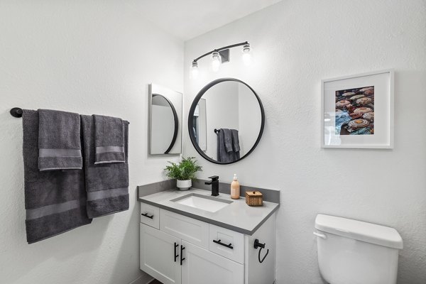 Bathroom featuring modern fixtures at Madera Ridge Apartments in a luxury apartment community