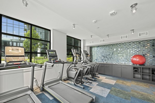 fitness center at The Winston Apartments